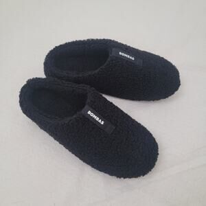 Bombas Women Sunday Slipper Sz 6 Black Sherpa GUC Shoes Comfort Slip On Mules